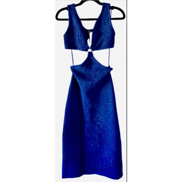 Cult Gaia Bank Embellished Cutout Cotton-Blend Midi Dress Medium New With Tags - Picture 10 of 16